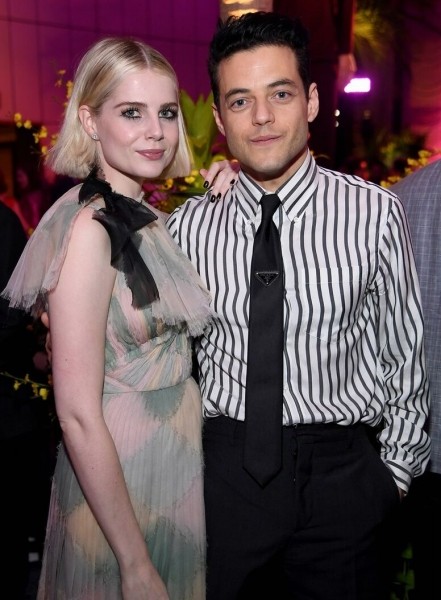 Рами Малек поддержал Люси Бойнтон на премьере &laquo;Политика&raquo;